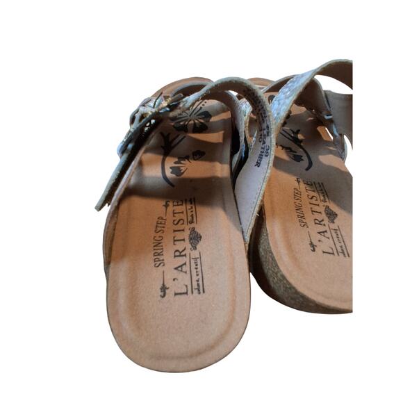 L'Artiste Spring Step Yarden Womens Size 38EU Floral Leather Resortwear Sandals - Picture 7 of 11